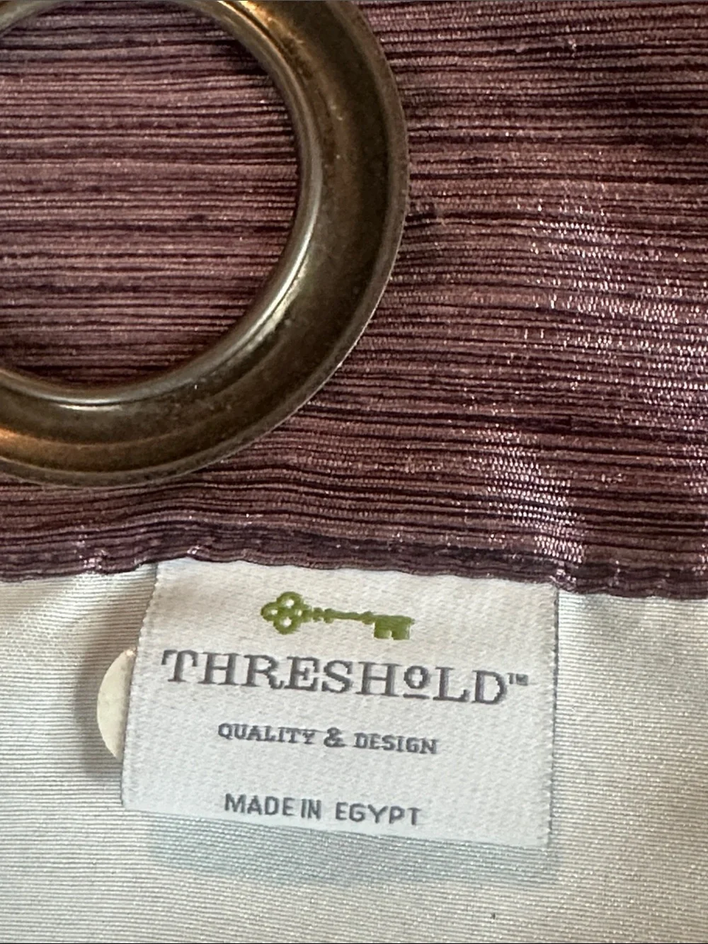 Threshold Plum set of 2 Curtain Panels with Bronze Grommet. 54”x84”